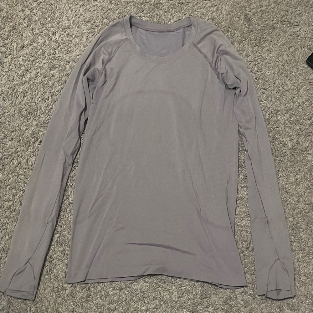 lululemon athletica Long-Sleeve Scoop Neck Top — Light Lavender